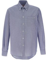 Valentino - Light Striped Vlogo Shirt - Lyst