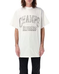 Balenciaga T-shirt Over Champs-elysées in White for Men | Lyst