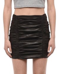 DSquared² - Leather Mini Skirt - Lyst