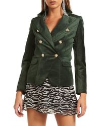 Lioness Palermo Velvet Jacket - Green