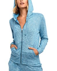 Bonds Textured Logo Zip Hoodie - Blue