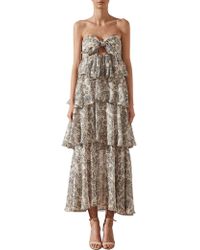 shona joy marea tiered maxi dress