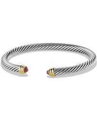 Lyst David Yurman Guilin Octagon Bracelet With Garnet And Diamonds David Yurman Cable Clics Bracelet With Garnet 14k Gold 5mm Lyst