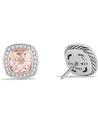 Lyst David Yurman Albion Earrings With Morganite Diamonds And 18k David Yurman Albion Earrings With Morganite Diamonds And 18k Rose Gold 7mm