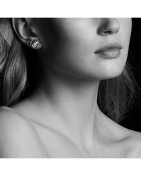 Lyst David Yurman Cable Wrap Drop Earrings With Diamonds In Purple David Yurman Sculpted Cable Earrings Lyst