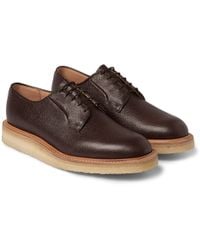 Mark McNairy New Amsterdam Crepe-Sole Leather Derby Shoes - Brown