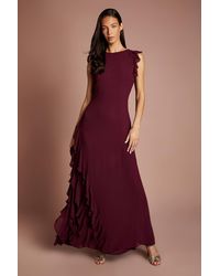 Coast - Honoured Ruffle Georgette Maxi Bridesmaid Dress - Lyst