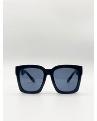SVNX - Oversized Sunglasses With Gold Chain Detail - Lyst