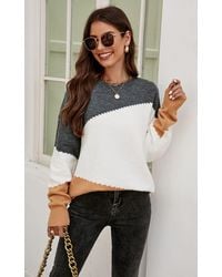 FS Collection - Camel Block Colour Jumper Top - Lyst
