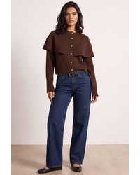 Style Cheat - Chocolate Cape Frill Knit - Lyst