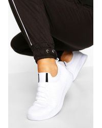 Boohoo - Basic Knitted Sports Trainers - Lyst