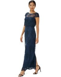 Adrianna Papell - Embroidery Column Gown - Lyst