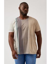 Burton - Plus And Tall Stone Vertical Stripe T Shirt - Lyst