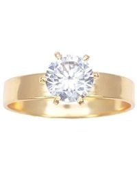 Raina Jewels - 22Ct Cubic Zirconia Solitaire Ring 6-Claw 7Mm Width - Lyst