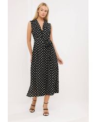Star by Julien MacDonald - Polka Dot Sleeveless Shirt Dress - Lyst
