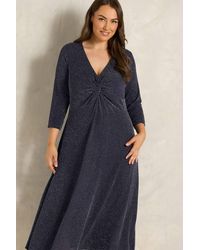 Evans - Sparkle Knot Front Dress - Lyst