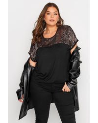 Yours - Sequin Swing Style T-shirt - Lyst