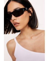 Nasty Gal - Tinted Lens Wrap Around Sunglasses - Lyst