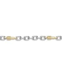Jewelco London - 9Ct 2- Spindle Screw Oval 7Mm Belcher Bracelet 7.5Inch - Lyst