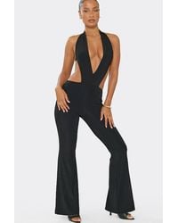 EGO - Sleeveless Halter Neck Jumpsuit - Lyst