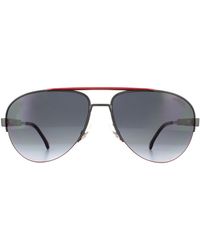Carrera - Aviator Matte Ruthenium Black Dark Grey Gradient Sunglasses - Lyst