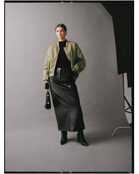 Warehouse - Premium Faux Leather Maxi Skirt - Lyst