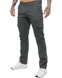 Enzo - Slim Fit Stretch Cargo Chinos - Lyst