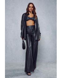 MissPap - Premium Leather Look Trousers - Lyst