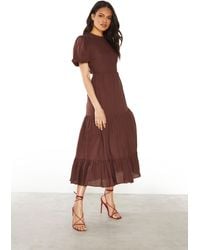 Shnoo - Open Back Ruched Strap Midi Dress - Lyst