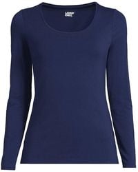 Lands' End - Cotton Modal Scoop Neck Top - Lyst