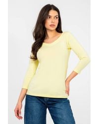 Love Lace - Everyday Cotton Elastane V Neck Blouse Style 224753 - Lyst