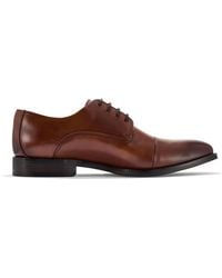 Clarks - Banstead Cap Tan Leather Derby Shoes, Lace Up - Lyst