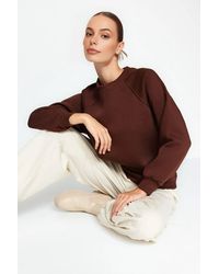 WOVCOR - Basic Crew Neck Fleece Sweatshirt - Lyst