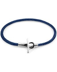 Anchor and Crew - Cambridge Silver And Rope Bracelet - Lyst