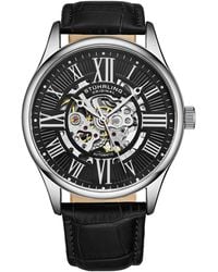 Stuhrling - Atrium 3942 Automatic Wrist Watch Skeletonized Dial 42Mm Case Leather Band - Lyst