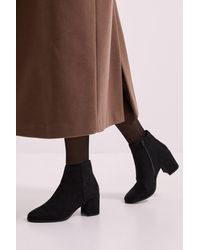 Dorothy Perkins - Wide Fit Morgan Round Toe Medium Block Heel Ankle Boots - Lyst