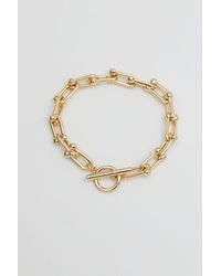 Mood - Gold Polished Orb Link Chain Bracelet Is A Must-have In Your Jewellery Box This Season - Lyst