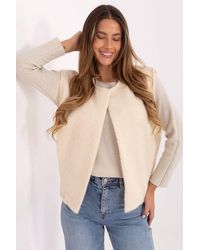 Love Lace - Boucle Vest Without Fastening Pockets - Lyst