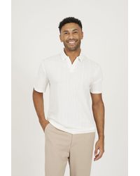 Brave Soul - Jacquard Trophy Neck Polo Shirt - Lyst