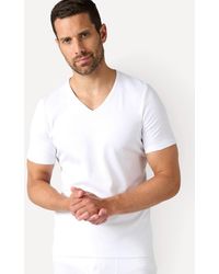 DAMART - Thermal Medium-Warmth Short-Sleeve V-Neck T-Shirt - Lyst