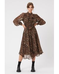 James Lakeland - Leopard Print Midi Ruffle Dress - Lyst