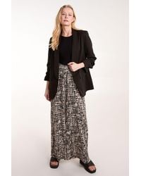 Blue Vanilla - Shirred Waistband Wide Leg Trouser - Lyst