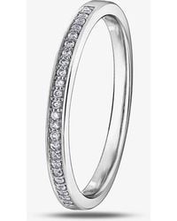 T.H.Baker - 9Ct 0.08Ct Diamond Half-Eternity Wedding Ring 30388Wdwg/20-10 M - Lyst