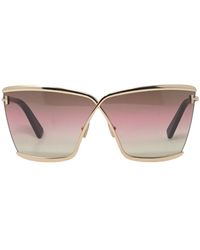 Tom Ford - Elle Ft0936 28f Shiny Rose Gold Sunglasses - Lyst