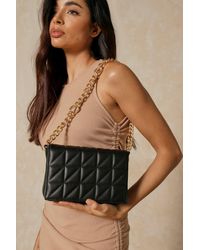 MissPap - Quilted Chunky Chain Detail Shoulder Bag - Lyst