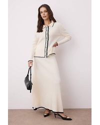 WOVCOR - 2-Piece Ribbed Knit Button-Front Top & Maxi Skirt Set - Lyst
