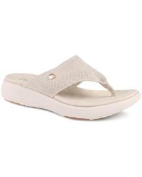 Pavers - Cushioned Wedge Heel Toe Post Sandals - Lyst