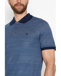 MAINE - Textured Stripe Travel Polo Shirt - Lyst