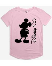 Disney - D100 100 Limited Edition 100th Anniversary Mickey Mouse Silhouette Roll Sleeve T-shirt - Lyst