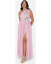 Maya Deluxe - One Shoulder Embellished Maxi Dress - Lyst